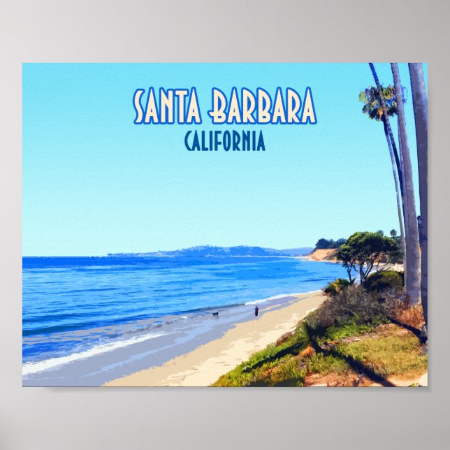 Poster Père Noël Barbara California Butterfly Beach Monte (Devant)