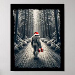 Poster Père Noël Bigfoot Christmas Sasquatch Croire