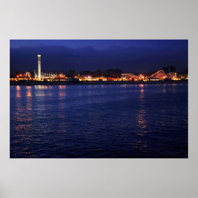 Poster Père Noël Cruz Boardwalk à Night (Devant)