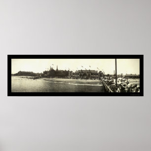 Poster Père Noël Cruz CA Beach Photo 1908