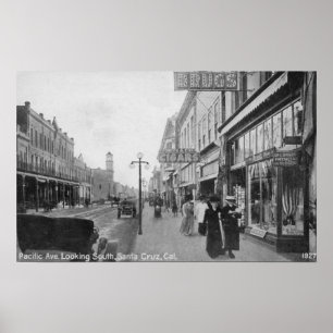 Poster Père Noël Cruz, CA - Pacific Avenue