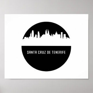 Poster Père Noël Cruz de Tenerife | villes d'Espagne