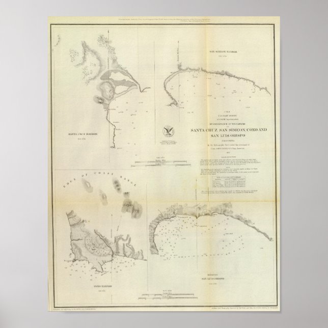 Poster Père Noël Cruz, San Simeon, Coxo, San Luis Obispo (Devant)