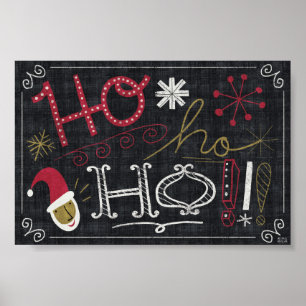 Poster Père Noël de Noël bizarre