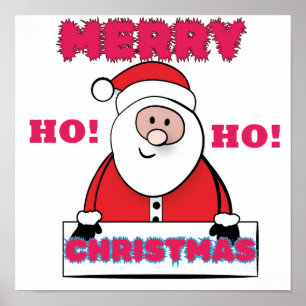 POSTER PÈRE NOËL DIT : MERCI NOËL, OH !