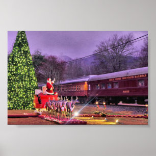 Poster Père Noël et le Express polaire