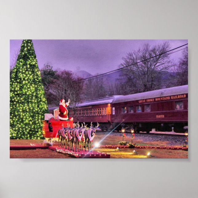 Poster Père Noël et l'Express polaire (Devant)