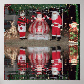 Poster Père Noël et Mme Claus