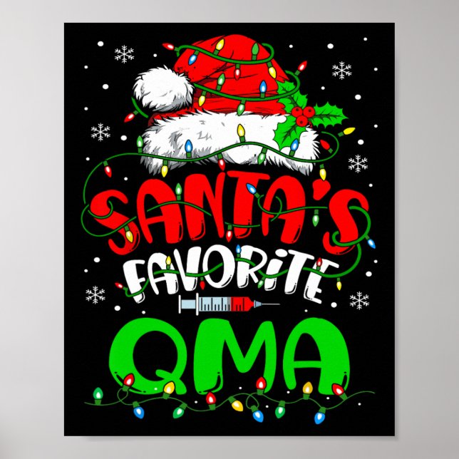 Poster Père Noël Favorite Qma Christmas Qualifié d'aide M (Devant)