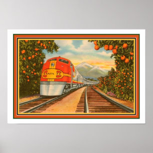Poster père Noël Fe Chef/Orange Groves 1940