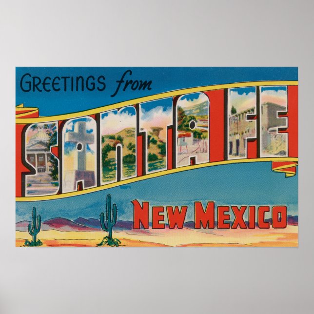 Poster Père Noël Fe, Nouveau-Mexique - Scènes de grandes  (Devant)