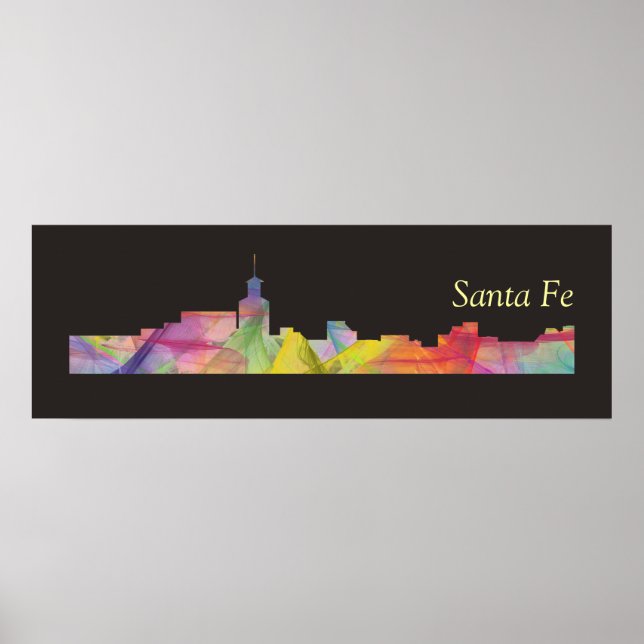 POSTER PÈRE NOËL FE, NOUVEAU MEXIQUE SKYLINE BB - (Devant)