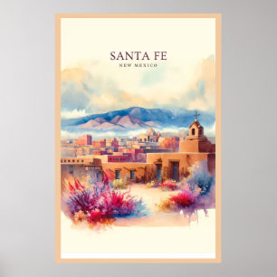 Poster père Noël Fe Watercolor