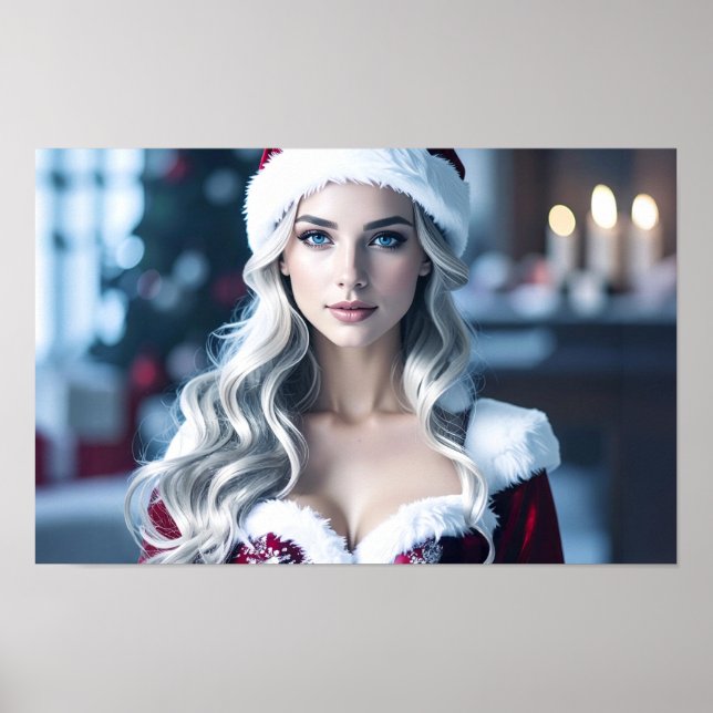 Poster Père Noël Girl (Devant)