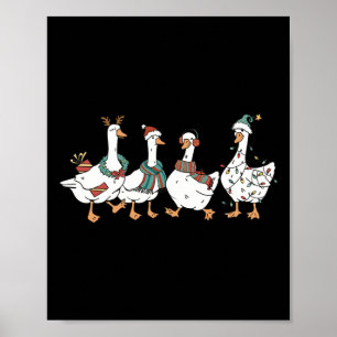 Poster Père Noël Goose Sur Loose Joyeux Goosemas Noël