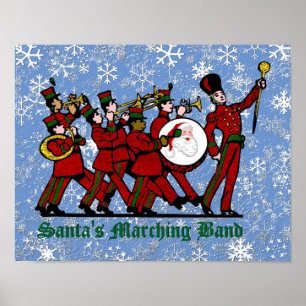 Poster Père Noël Marching Band
