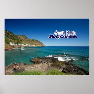 Poster Père Noël Maria - Açores