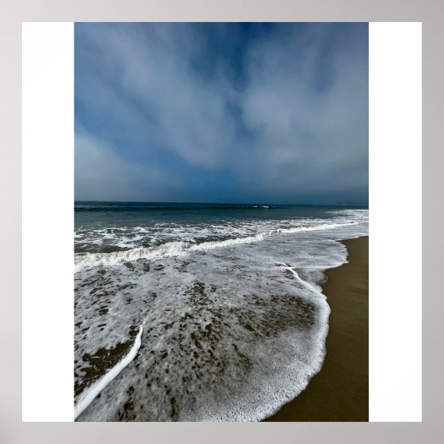 Poster Père Noël Monica Beach en automne. (Devant)