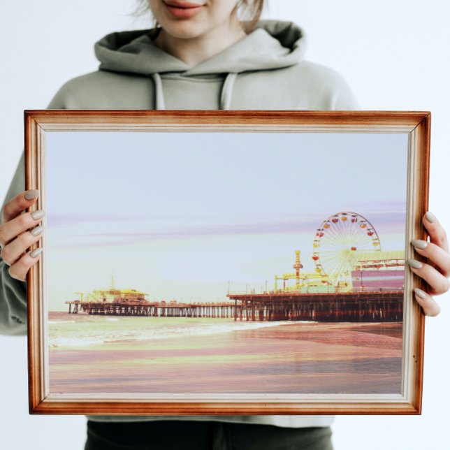 Poster Père Noël Monica Pier Sunrise (Créateur téléchargé)