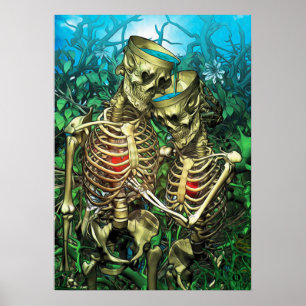 Poster Père Noël Muerte Tarot - Deux tasses