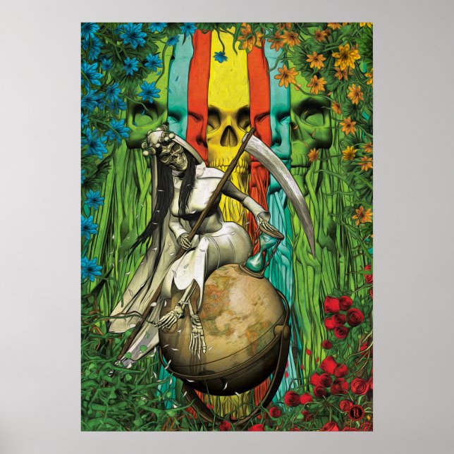 Poster Père Noël Muerte Tarot - Le Monde (Devant)