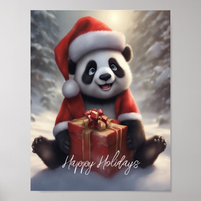 Poster Père Noël Panda Bear (Devant)