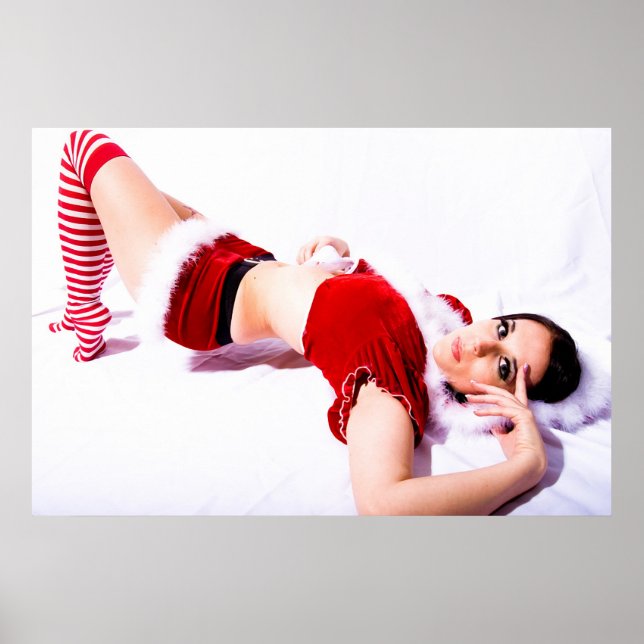 Poster Père Noël Petit Helper en Bas (Devant)
