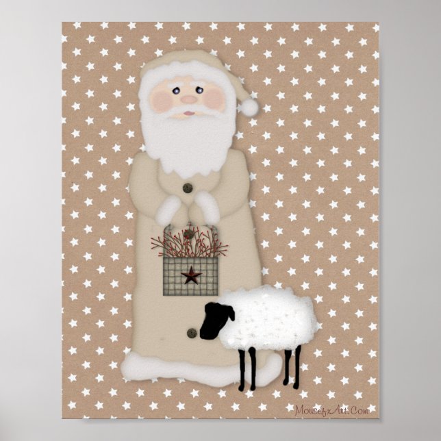 Poster Père Noël primitif (Devant)