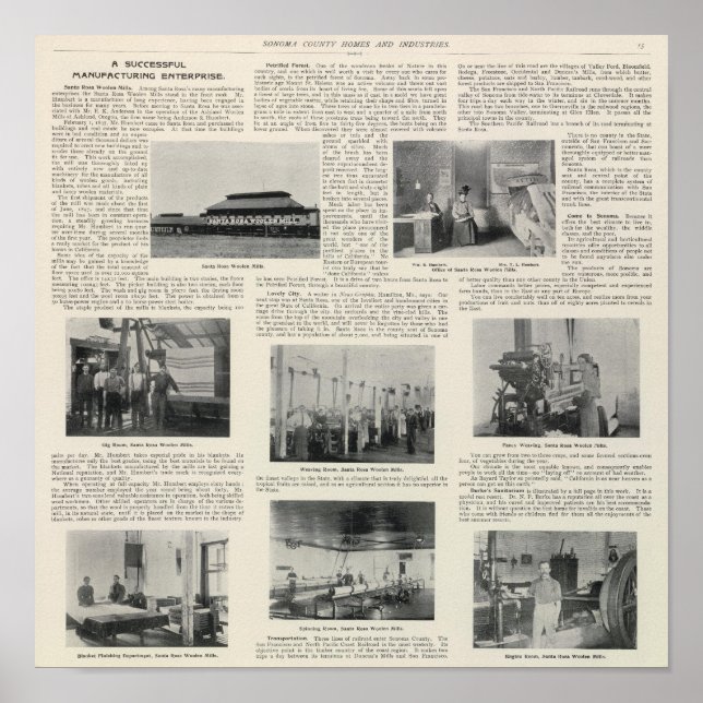 Poster Père Noël Rosa, Californie (Devant)