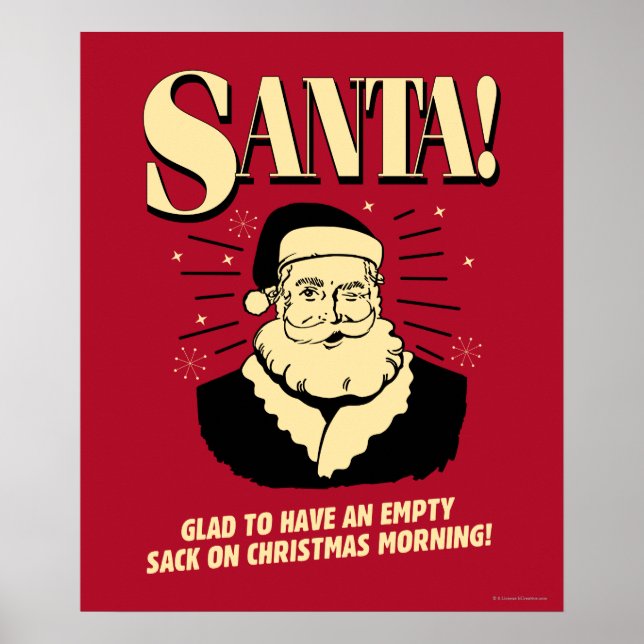 Poster Père Noël : Sac Vide Le Matin De Noël (Devant)