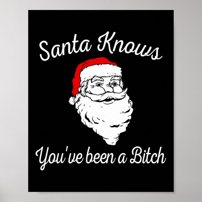 Poster Père Noël sait que vous avez été drôle offensant  (Devant)