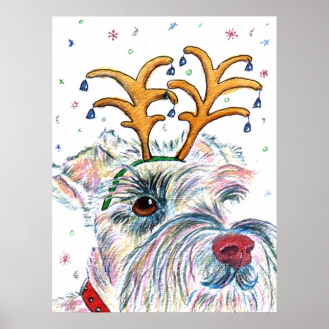 Poster Père Noël Schnauzer (Devant)