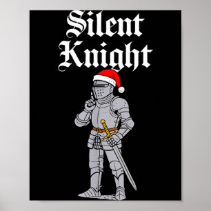Poster Père Noël silencieux Costume Médiéval de Noël pour
