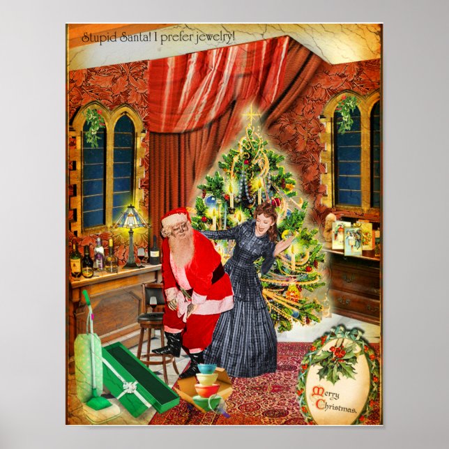 Poster Père Noël stupide ! Je préfère les bijoux :/ (Devant)