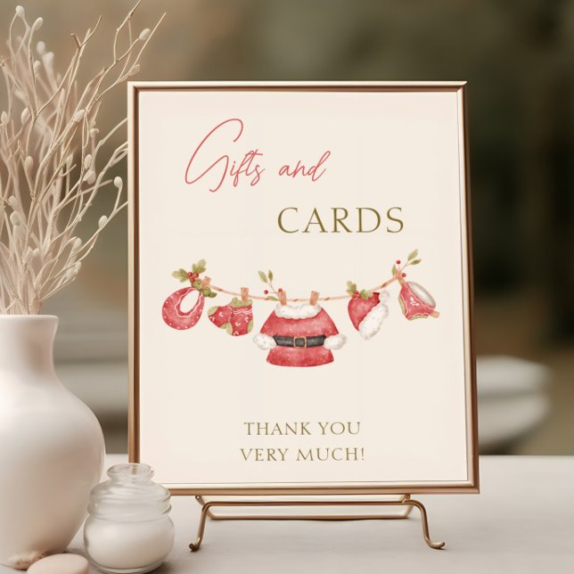 Poster Père Noël Vêtements pour bébés Baby shower de garç (Créateur téléchargé)