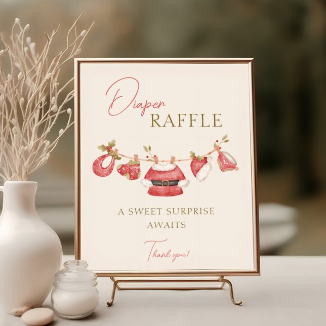 Poster Père Noël Vêtements pour bébés Baby shower pour ga (Créateur téléchargé)
