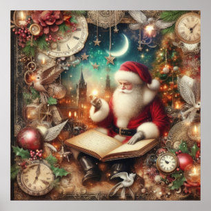Poster Père Noël vintage
