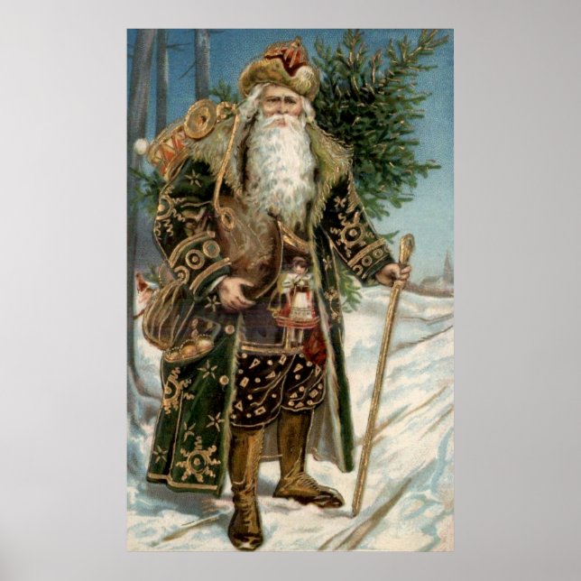 Poster Père Noël vintage 3 (Devant)