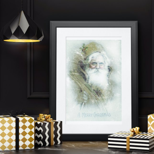 Poster Père Noël vintage gelé (Créateur téléchargé)