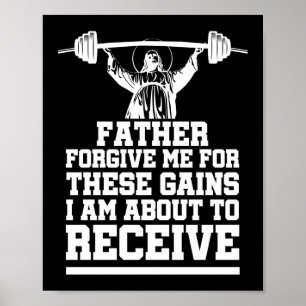Poster Père Pardonne-Moi Pour Ces Gains Que Jésus Entraîn