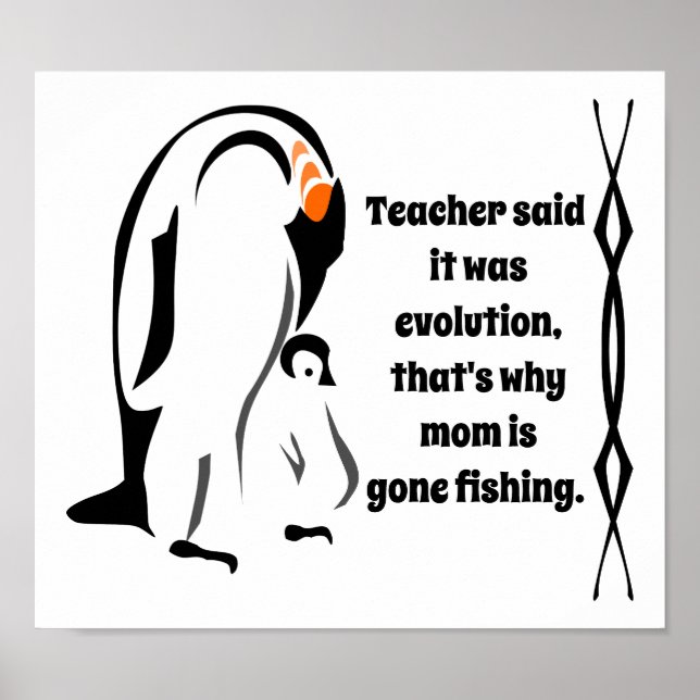 Poster Père Penguin Empereur debout avec son fils (Devant)