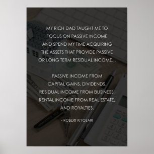 Poster Père riche contre Père pauvre - Motivation monétai