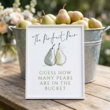 Perfect Pair Pear How Many Bridal Shower Game