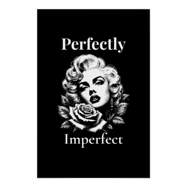 Poster Perfectly Imperfect – Marilyn Noir (Devant)