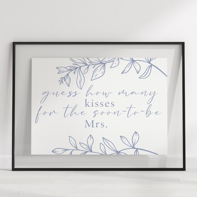 Poster Périwinkle Flowers Devine Combien De Baisers Jeu (Créateur téléchargé)