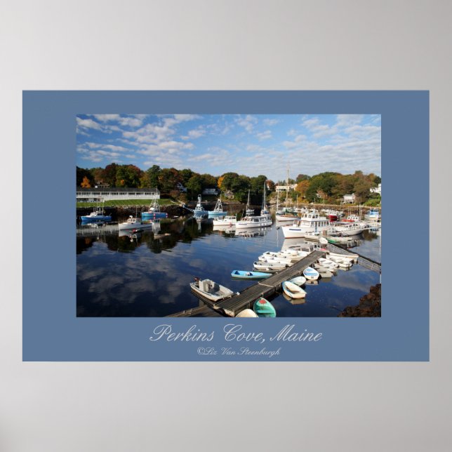 Poster Perkins Cove, Maine Imprimer (Devant)