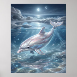 Poster Perle Dauphin Clair de Lune
