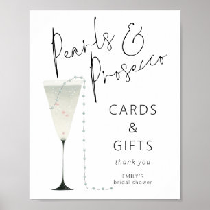 Poster Perles Cartes de poursuite Fête des mariées cadeau