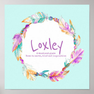 Poster Perles de plumes Loxley nom de la couronne