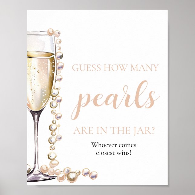Poster Perles et Procuco Devinez combien de perles jeu (Devant)